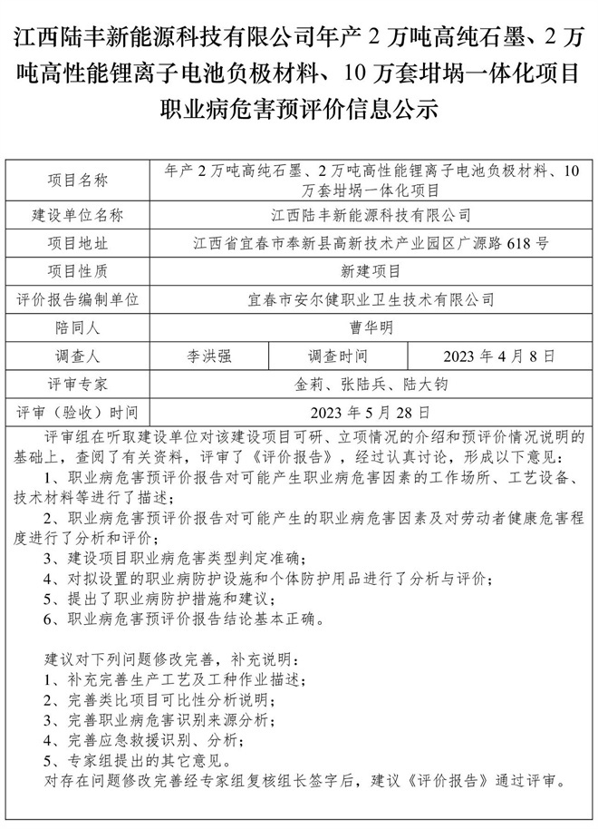 江西陸豐新能源科技有限公司-年產(chǎn)2萬噸高純石墨、2萬噸高性能鋰離子電池負極材料、10萬套坩堝一體化項目-  職業(yè)病危害預評價信息公示.jpg